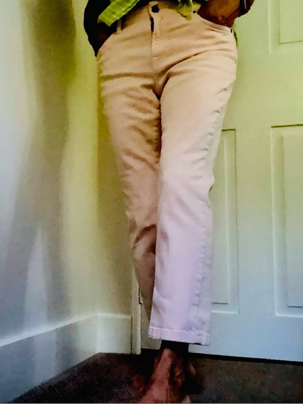 L.L.Bean Classic Fit 2 Pet. Stretch Women's Light Pink Jeans Item ID 506861 EUC